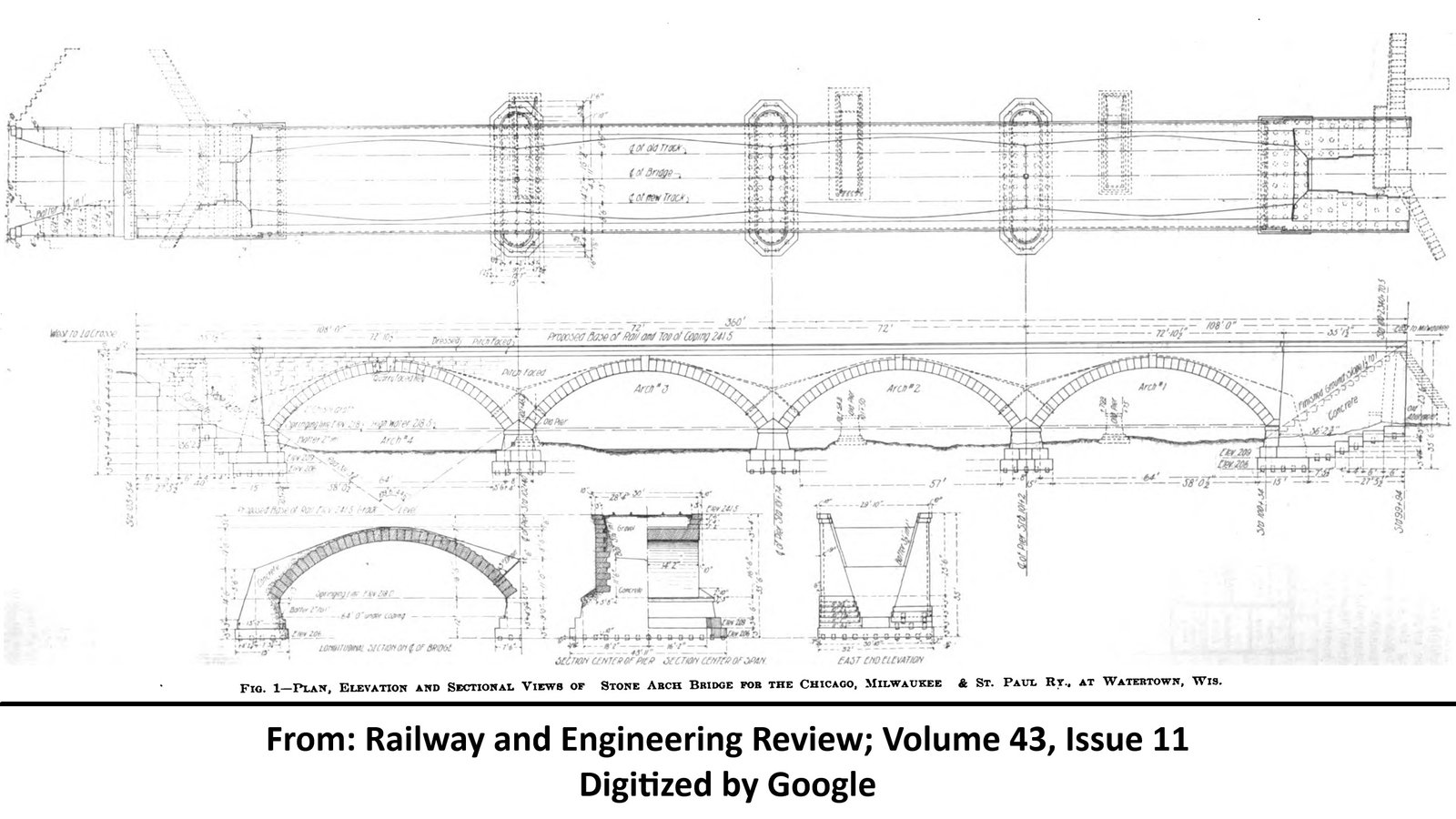 Plan and profile of bridge
